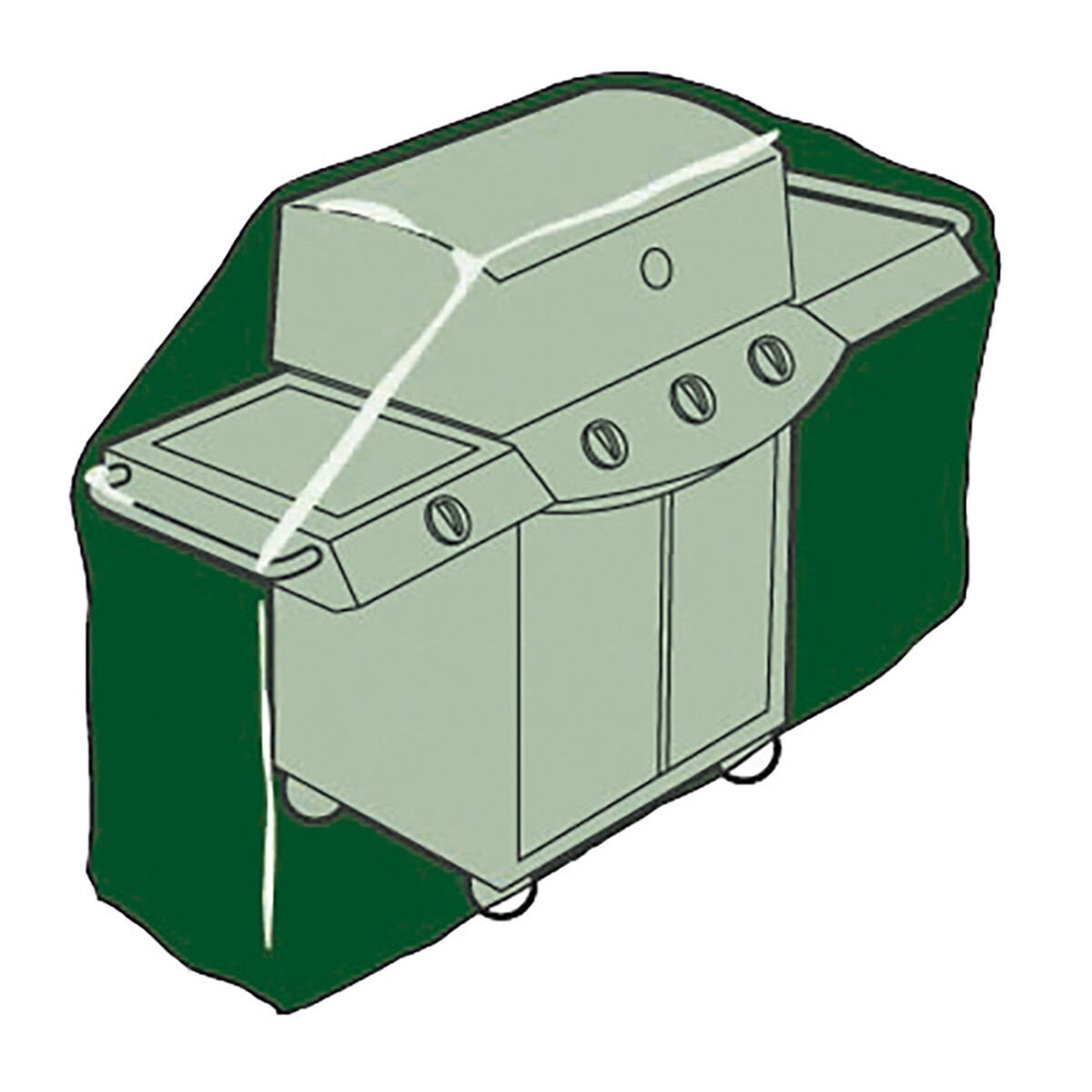 Skyddskåpa för grill Altadex Grön Polyetylen 103 x 58 x 58 cm finns hos Aktivcamping