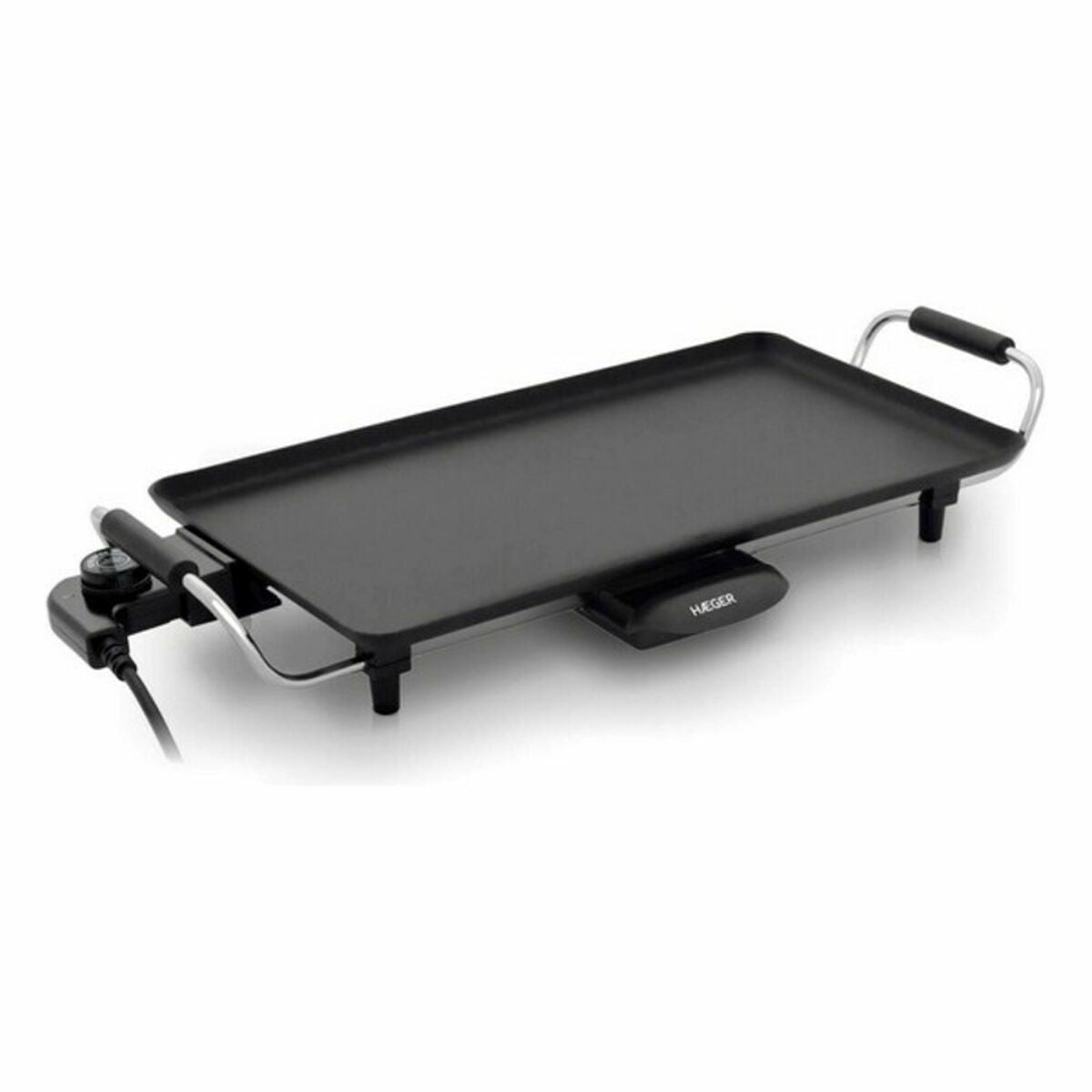 Slät grillplatta Haeger GR-200.010A Svart 2000 W finns hos Aktivcamping