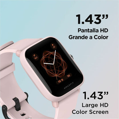 Smartklocka Amazfit Bip U Pro 1,43" GPS Bluetooth Svart Rosa 1,43" finns hos Aktivcamping