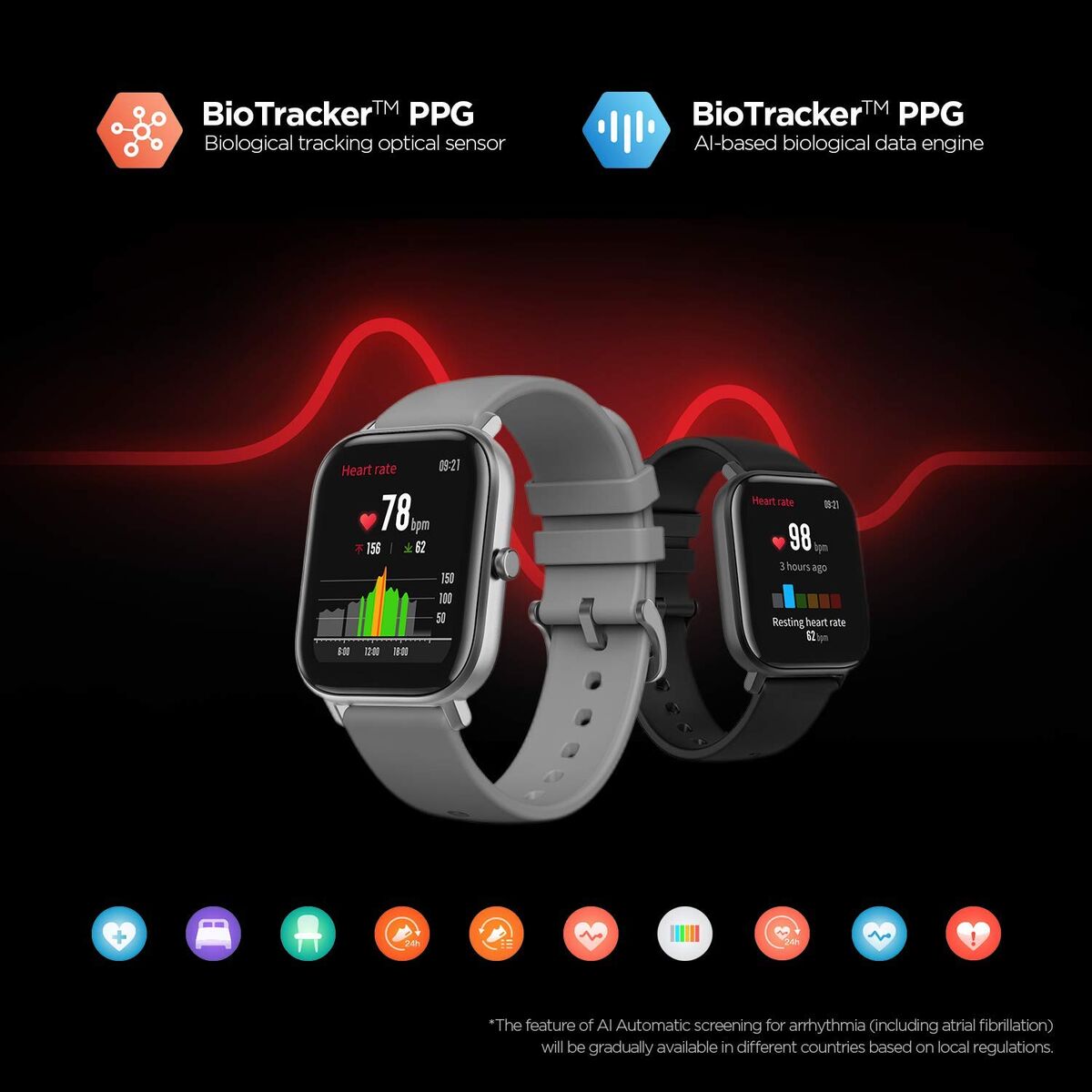 Smartklocka Amazfit GTS 42 mm Orange finns hos Aktivcamping