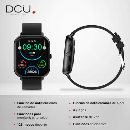 Smartklocka DCU CURVED GLASS PRO 1,83" Svart finns hos Aktivcamping