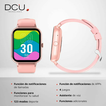 Smartklocka DCU CURVED GLASS PRO Rosa finns hos Aktivcamping