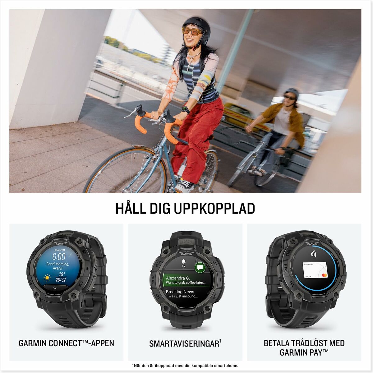 Smartklocka GARMIN 010-02936-00 Svart 1,2" 45 mm - finns hos Aktivcamping