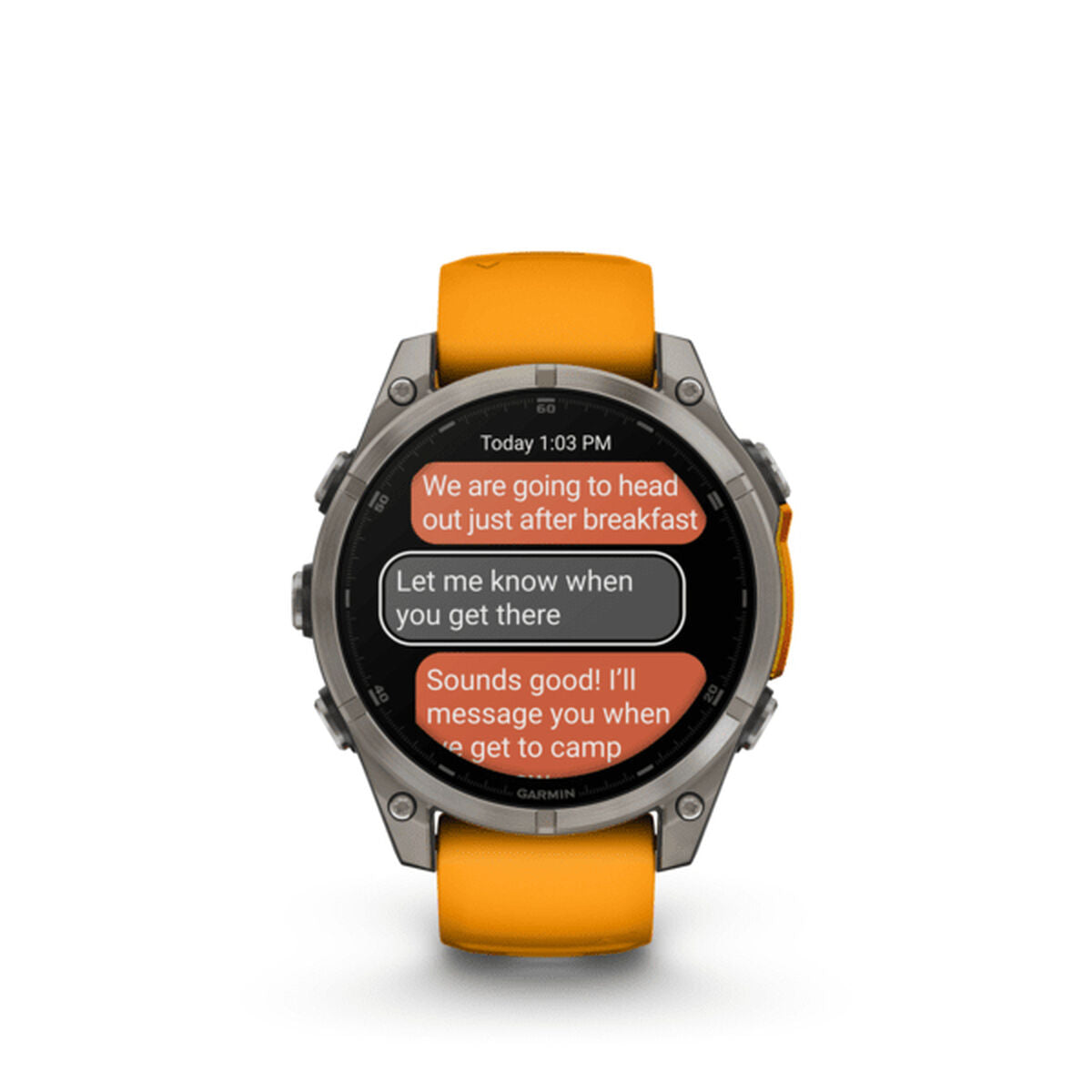 Smartklocka GARMIN Fénix 8 AMOLED Orange 1,4" Ø 46 mm Ø 47 mm finns hos Aktivcamping