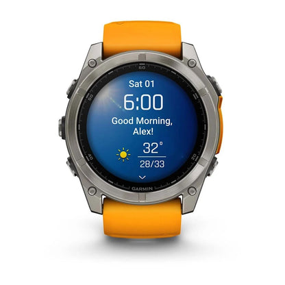 Smartklocka GARMIN Fénix 8 AMOLED Orange 1,4" Ø 50 mm finns hos Aktivcamping