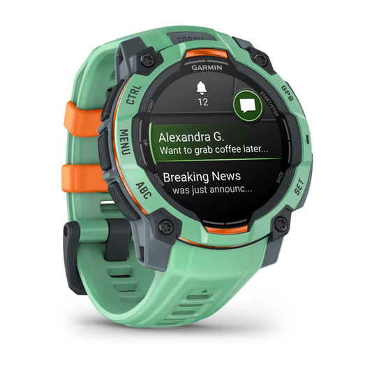 Smartklocka GARMIN Instinct 3 AMOLED Svart Grön 1,2" 45 mm Ø 45 mm (3 antal) finns hos Aktivcamping