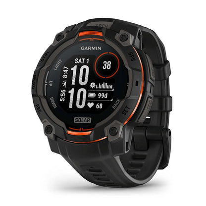 Smartklocka GARMIN Instinct 3 Solar GPS 50mm Svart 1,3" - finns hos Aktivcamping
