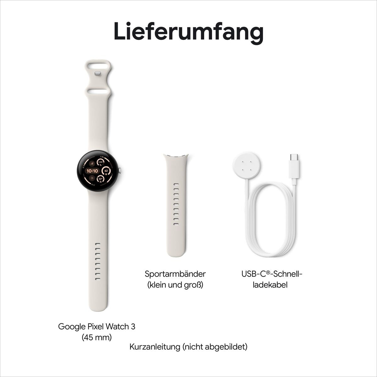 Smartklocka Google GA05283-DE Vit 1,4" 45 mm finns hos Aktivcamping