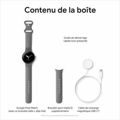 Smartklocka Google Grå Silvrig 1,2" 1,6" finns hos Aktivcamping