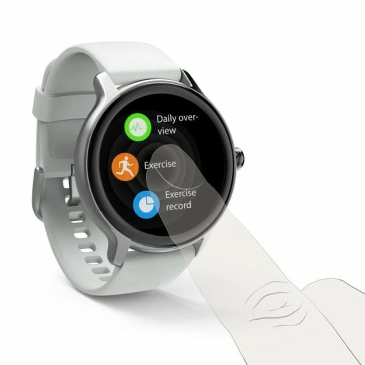 Smartklocka Hama 00178609 Grå Silvrig 45 mm finns hos Aktivcamping