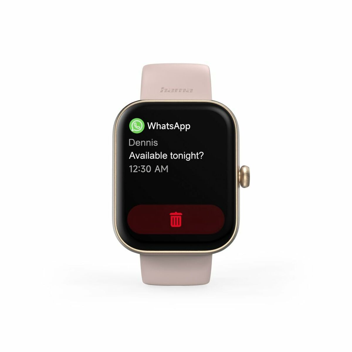 Smartklocka Hama 00178615 FIT WATCH 5000 Rosa Guldrosa 1,65" - finns hos Aktivcamping