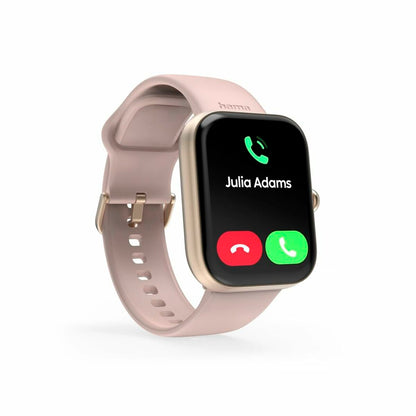 Smartklocka Hama 00178615 FIT WATCH 5000 Rosa Guldrosa 1,65" - finns hos Aktivcamping