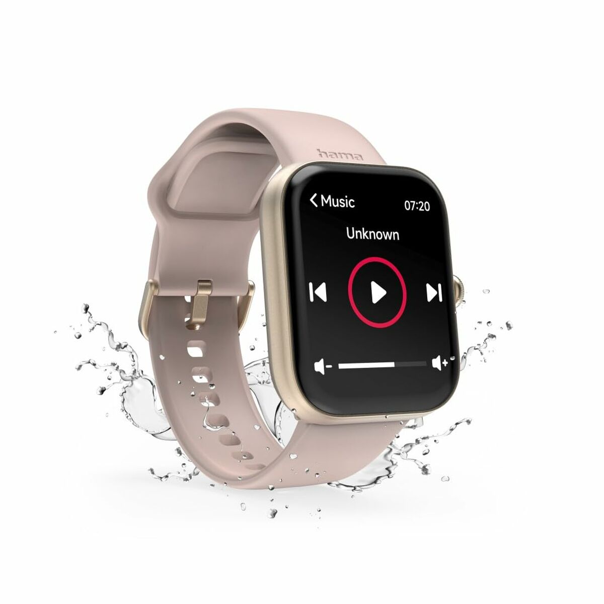 Smartklocka Hama 00178615 FIT WATCH 5000 Rosa Guldrosa 1,65" - finns hos Aktivcamping