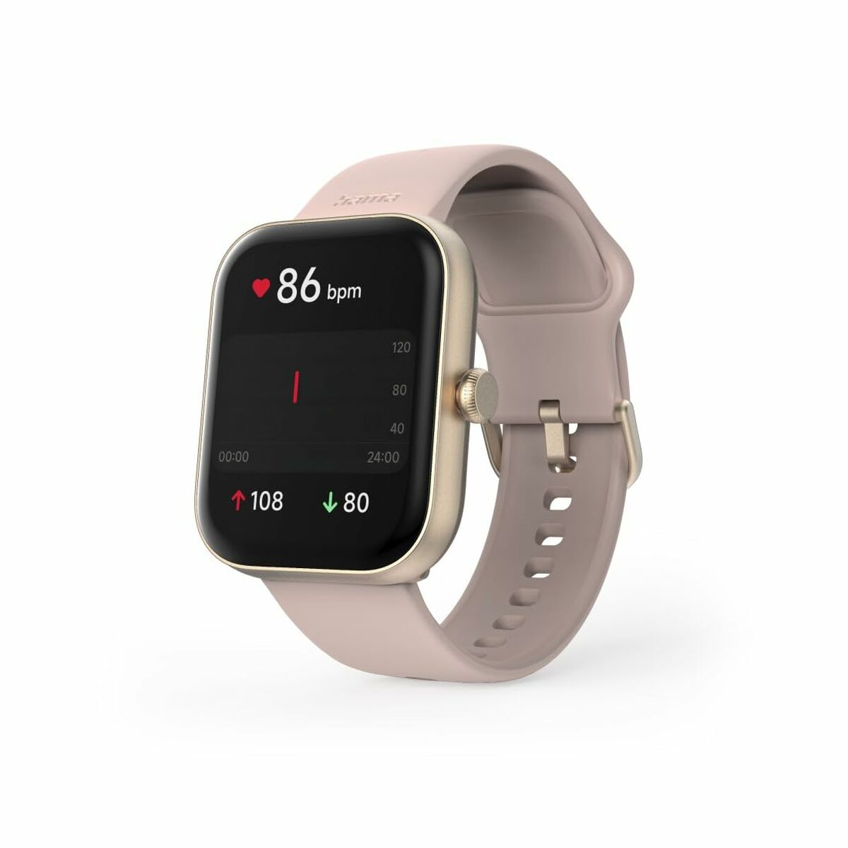 Smartklocka Hama 00178615 FIT WATCH 5000 Rosa Guldrosa 1,65" - finns hos Aktivcamping