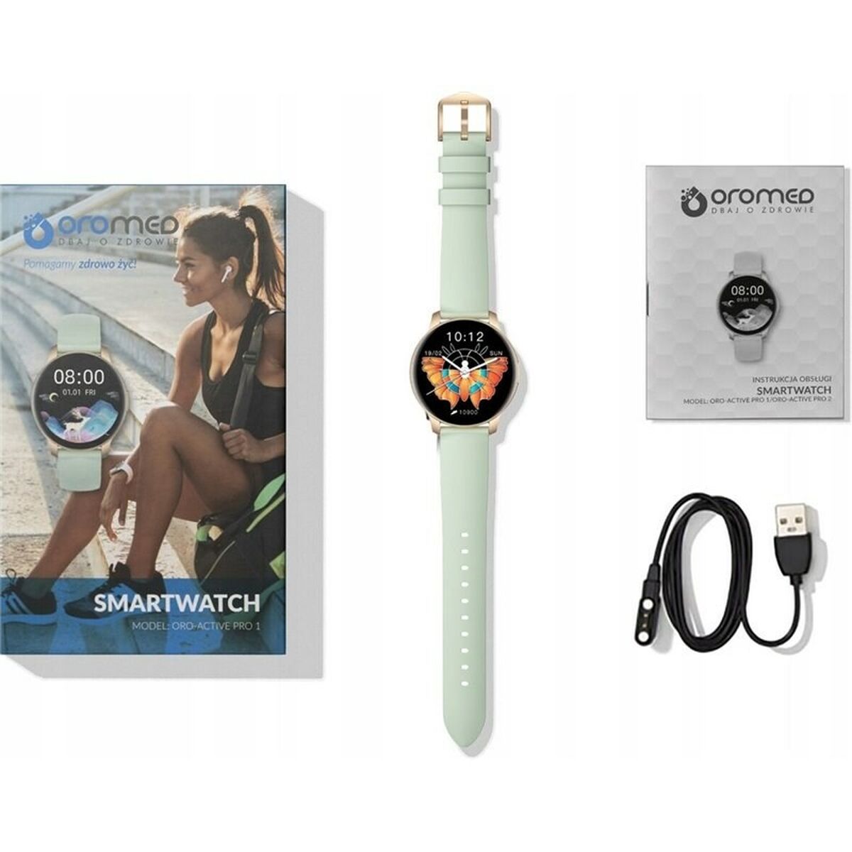 Smartklocka Oromed ORO ACTIVE PRO 1 Grön Gyllene 1,09" 40 mm finns hos Aktivcamping