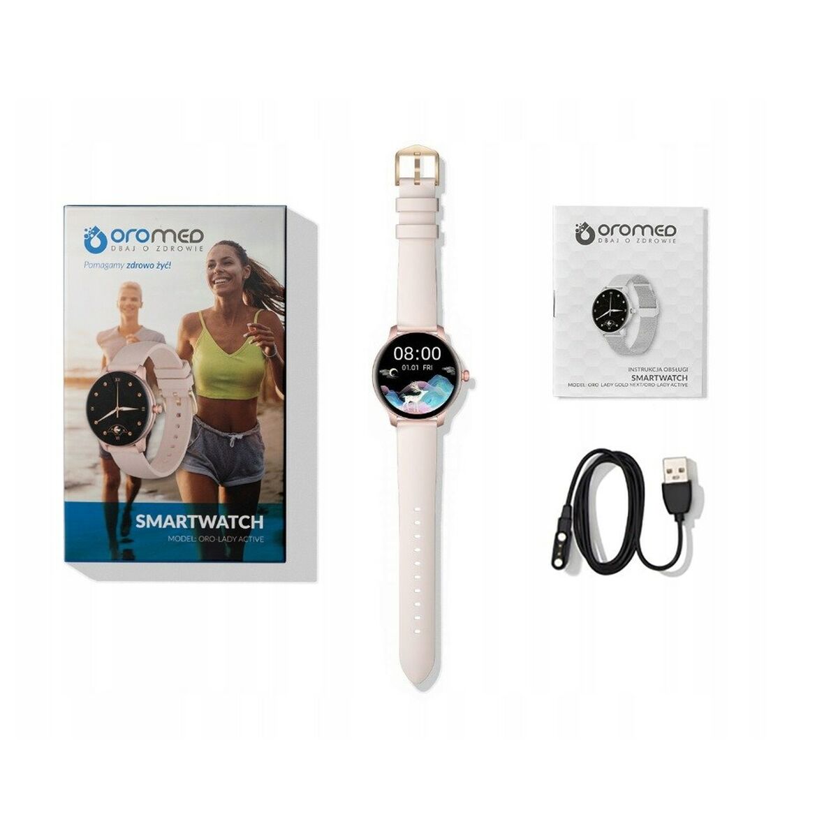Smartklocka Oromed ORO LADY ACTIVE Rosa 1,09" finns hos Aktivcamping