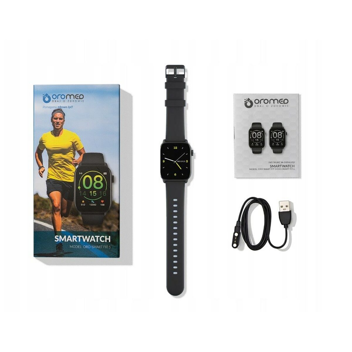 Smartklocka Oromed SMART FIT 5 Svart Ja 1,69" finns hos Aktivcamping