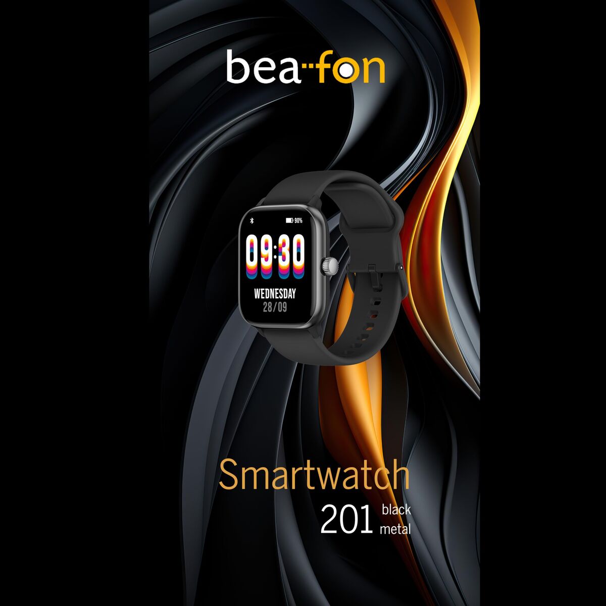 Smartklocka beafon WATCH 201 1,85" Svart Silvrig finns hos Aktivcamping