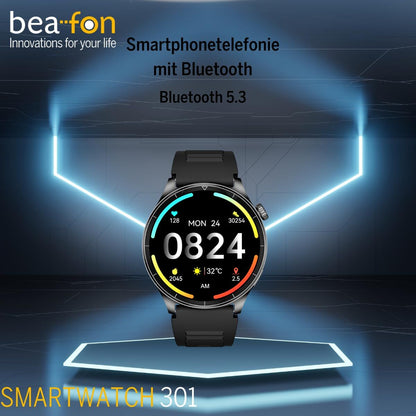 Smartklocka beafon WATCH 301 44 mm 1,45" Svart finns hos Aktivcamping