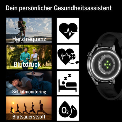 Smartklocka beafon WATCH 301 44 mm 1,45" Svart finns hos Aktivcamping