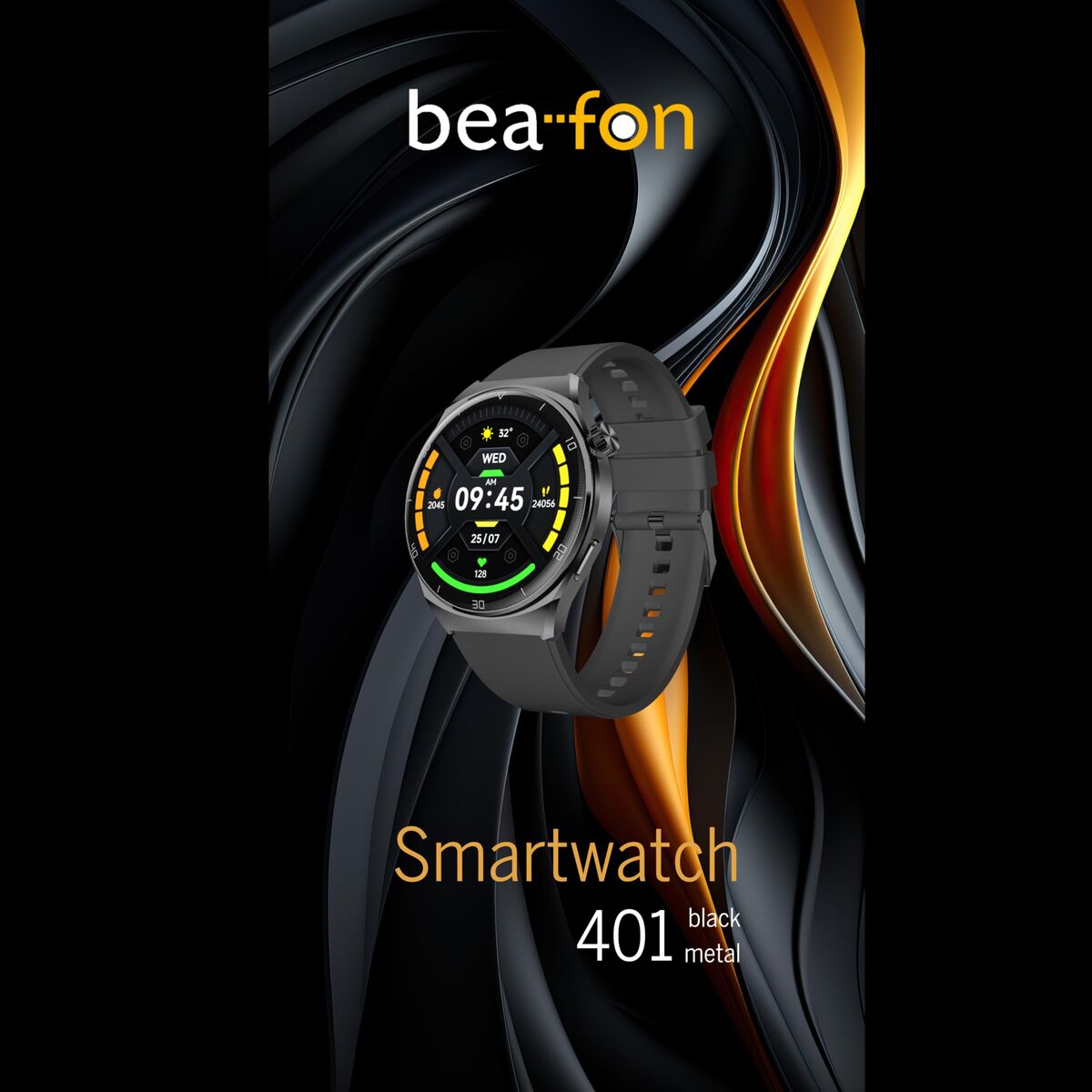 Smartklocka beafon WATCH 401 43 mm 1,43" Svart Silvrig finns hos Aktivcamping