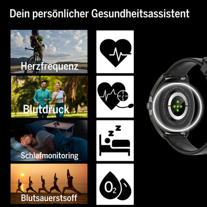 Smartklocka beafon WATCH 402 43 mm 1,43" Svart finns hos Aktivcamping