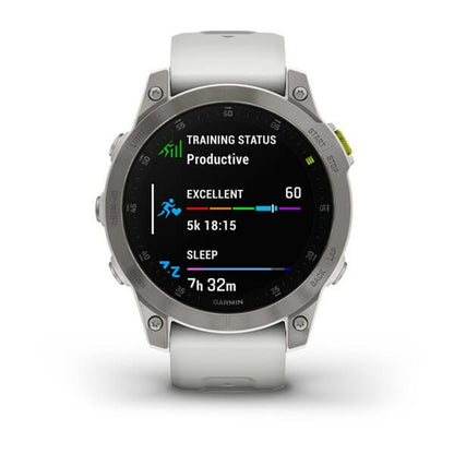 Smartwatch med stegräknare GARMIN 010-02582-21 1,3" Vit Svart Titan Ja finns hos Aktivcamping