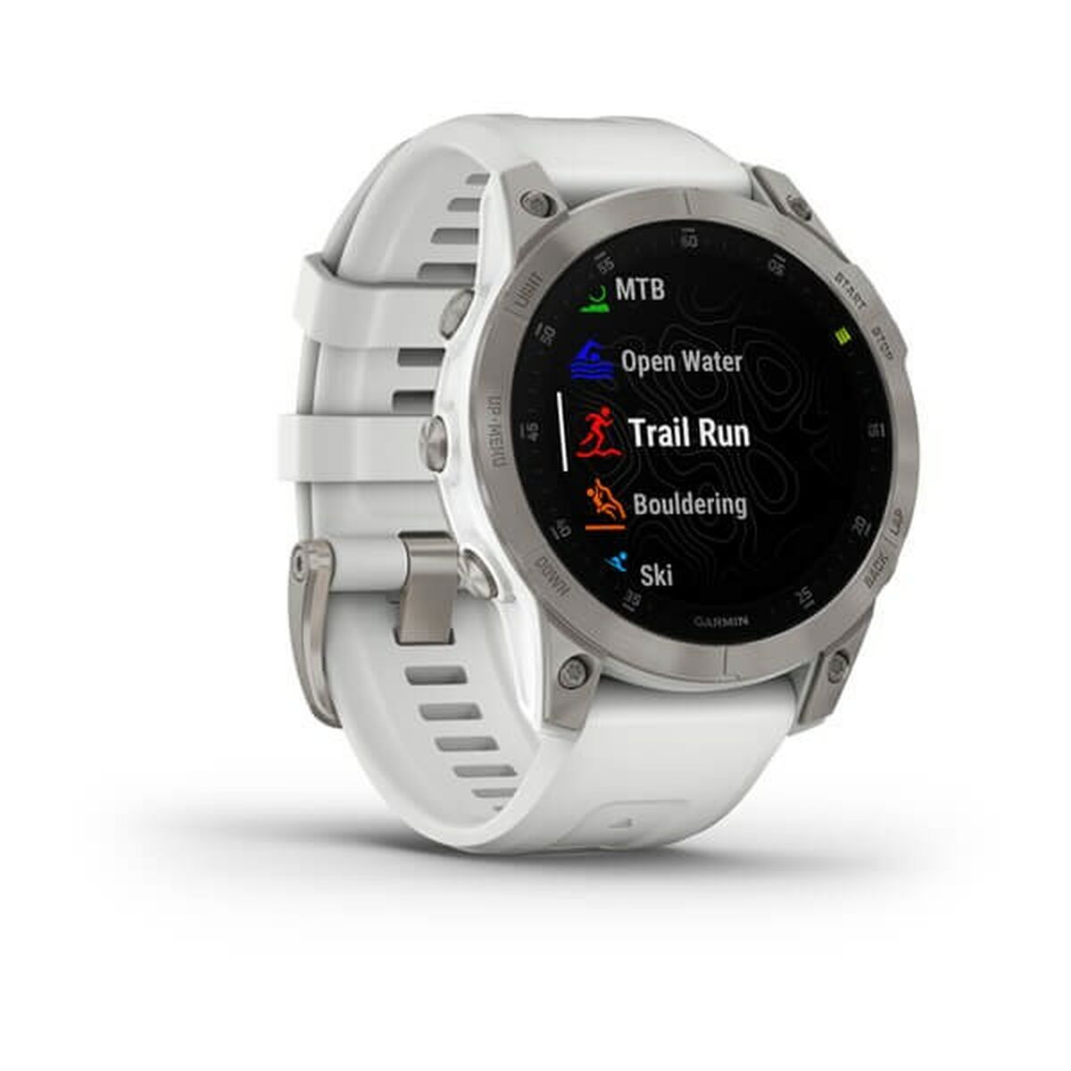 Smartwatch med stegräknare GARMIN 010-02582-21 1,3" Vit Svart Titan Ja finns hos Aktivcamping