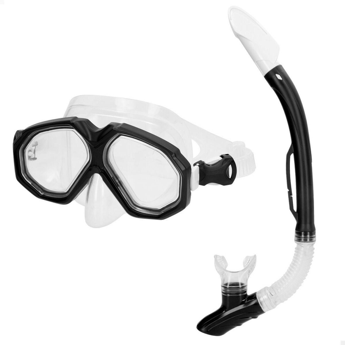 Snorkel och cyklop AquaSport Svart Vuxna (2 antal) finns hos Aktivcamping