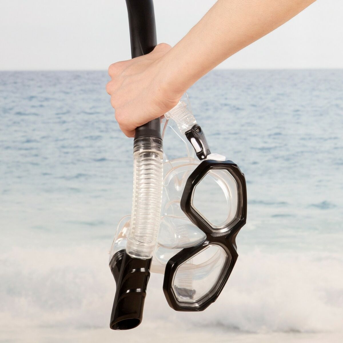 Snorkel och cyklop AquaSport Svart Vuxna (2 antal) finns hos Aktivcamping