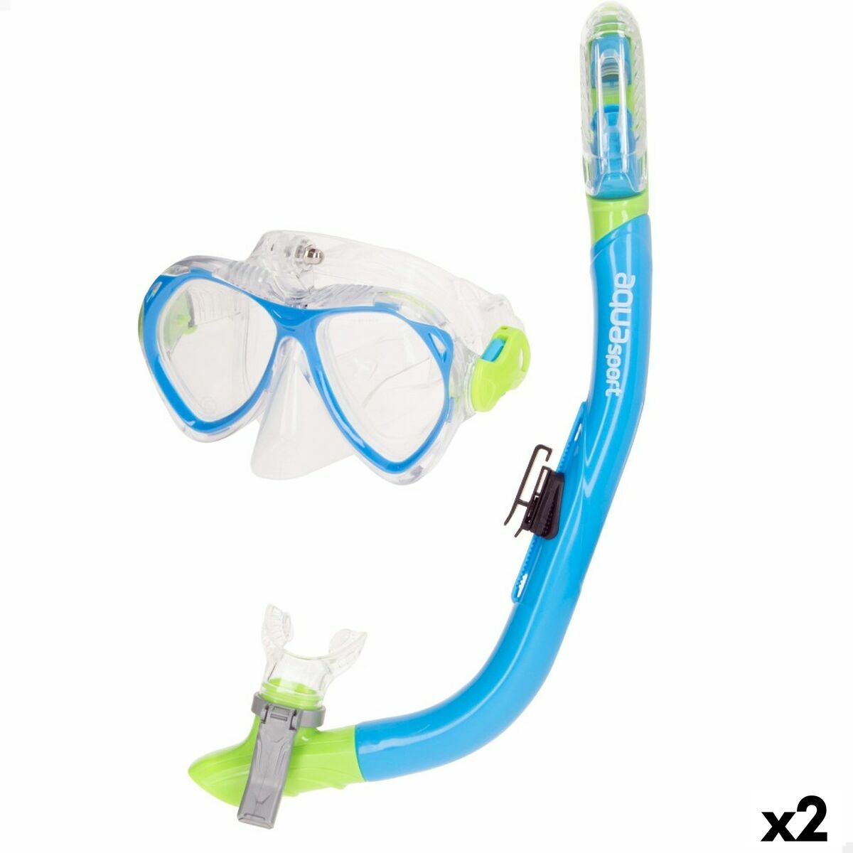 Snorkel och cyklop för barn AquaSport Blå (2 antal) - finns hos Aktivcamping