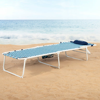 Solsäng Aktive Blå Stål 200 x 88 x 70 cm - finns hos Aktivcamping