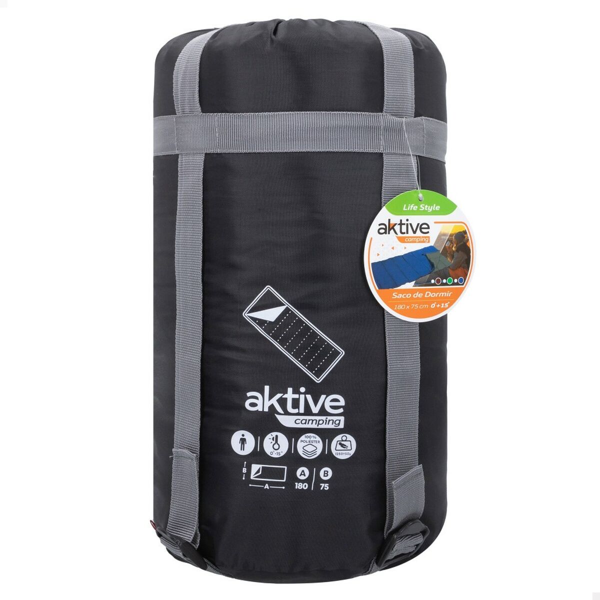 Sovsäck Aktive Polyester 170T 180 x 1,5 x 75 cm 6 antal finns hos Aktivcamping