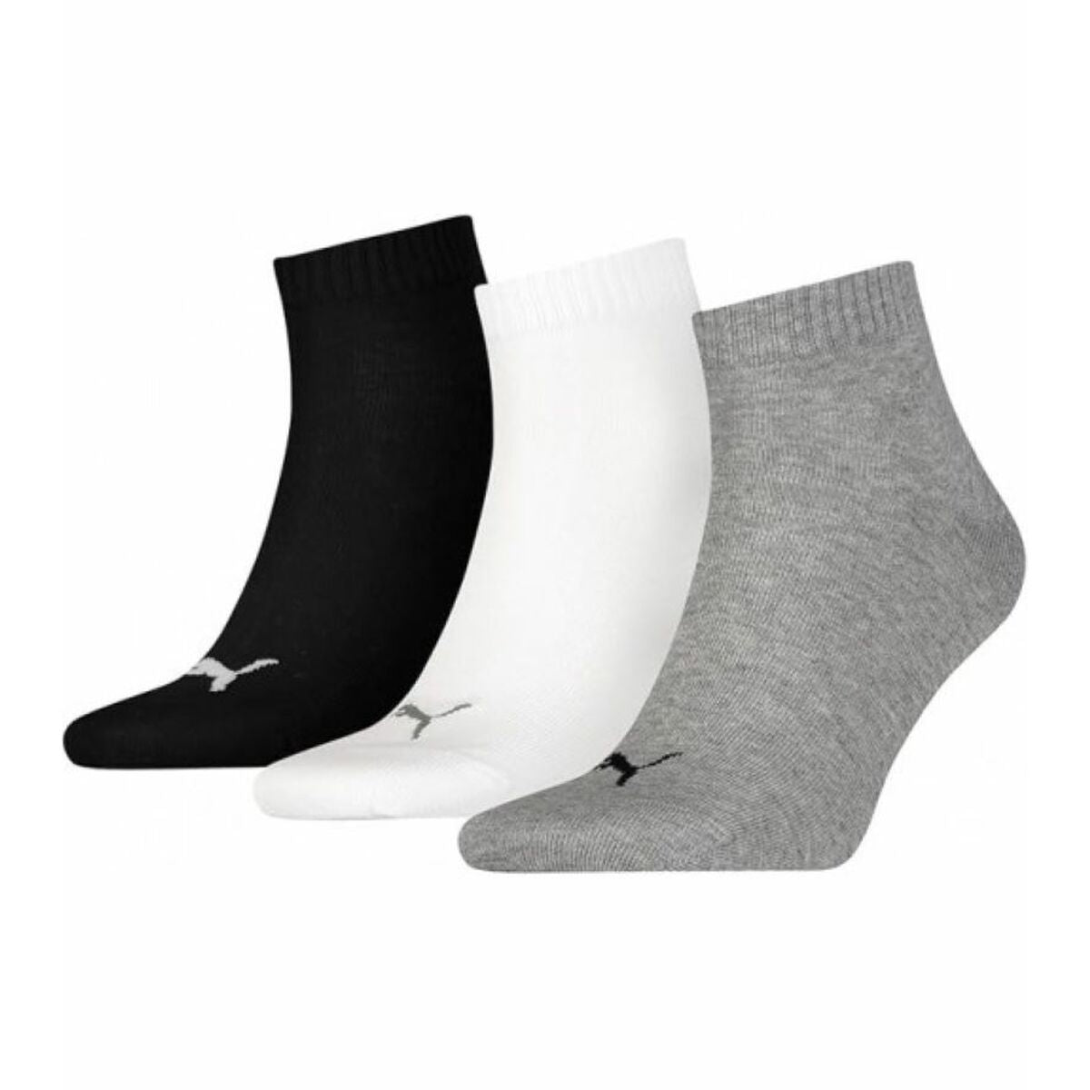 Sportstrumpor Puma QUARTER PLAIN 3P 701230337 882 Grå 3 par finns hos Aktivcamping