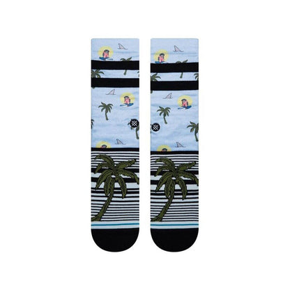 Sportstrumpor Stance Aloha Monkey Staple Ljusblå finns hos Aktivcamping