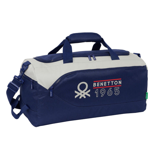 Sportväska Benetton Varsity Grå Marinblå 50 x 25 x 25 cm finns hos Aktivcamping