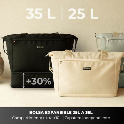 Sportväska Numada Beige 35 L finns hos Aktivcamping