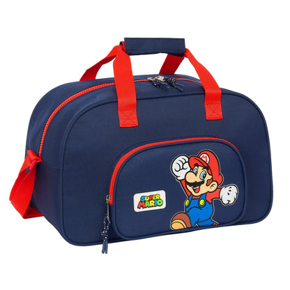 Sportväska Super Mario World Marinblå 40 x 24 x 23 cm - finns hos Aktivcamping