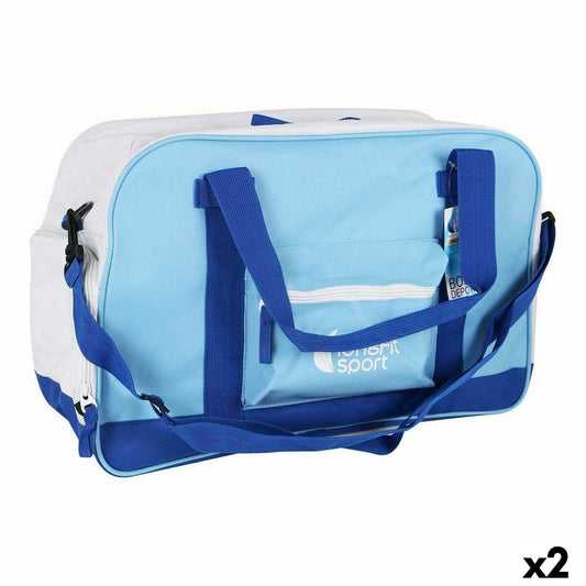 Sportväska med skohållare LongFit Care Blå/Vit (2 antal) finns hos Aktivcamping