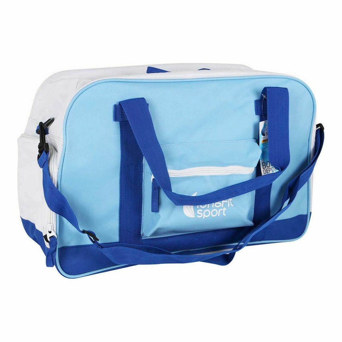 Sportväska med skohållare LongFit Care Blå/Vit (2 antal) finns hos Aktivcamping