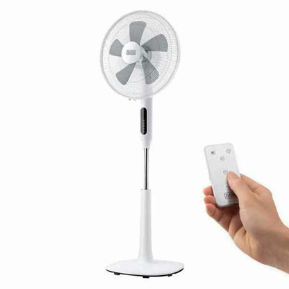 Stående Fläkt Black & Decker ES9440170B 135 cm 50 W Vit - finns hos Aktivcamping