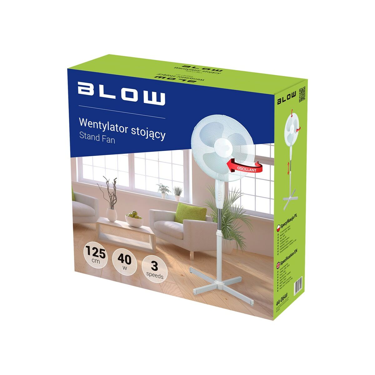 Stående Fläkt Blow 44-064# Vit 110 W - finns hos Aktivcamping