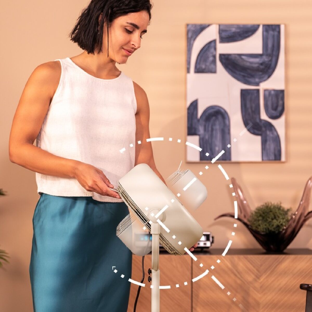 Stående Fläkt Cecotec EnergySilence 250 ClassiStyle Beige 25 W finns hos Aktivcamping