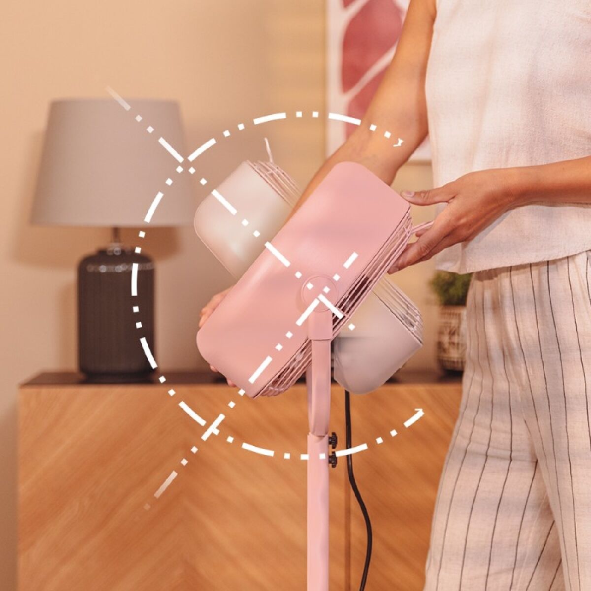 Stående Fläkt Cecotec EnergySilence 250 ClassicStyle Rosa 25 W finns hos Aktivcamping