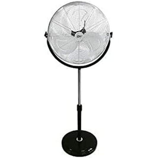 Stående Fläkt EDM 33939 Svart Silvrig 120 W industriell finns hos Aktivcamping