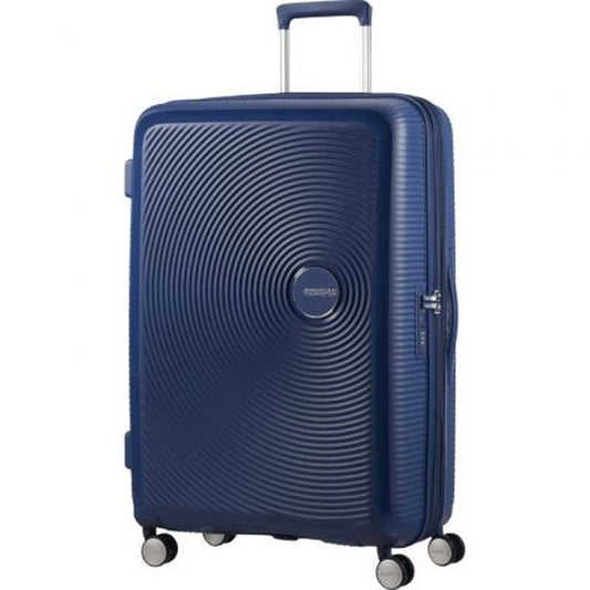 Stor resväska American Tourister SoundBox Spinner Blå 110 L 77 x 51,5 x 32,5 cm finns hos Aktivcamping