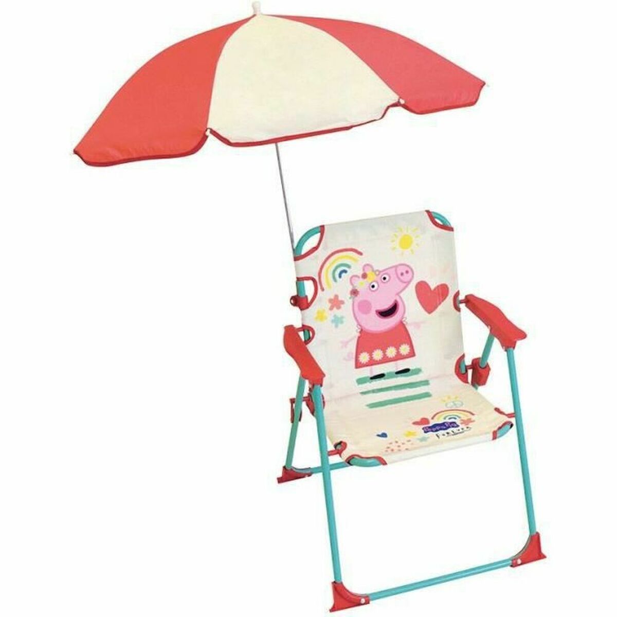 Strandstol Fun House Peppa Pig Röd rouge 65 cm finns hos Aktivcamping