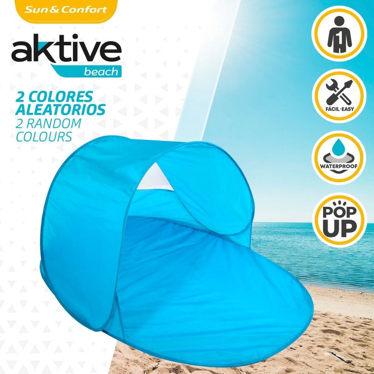 Strandtält Aktive 130 x 72 x 85 cm (6 antal) finns hos Aktivcamping