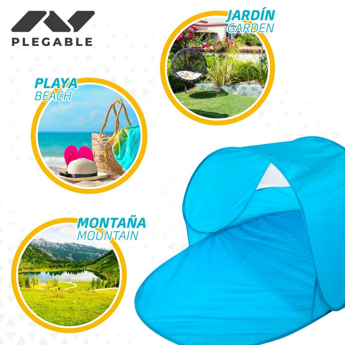 Strandtält Aktive 130 x 72 x 85 cm (6 antal) finns hos Aktivcamping
