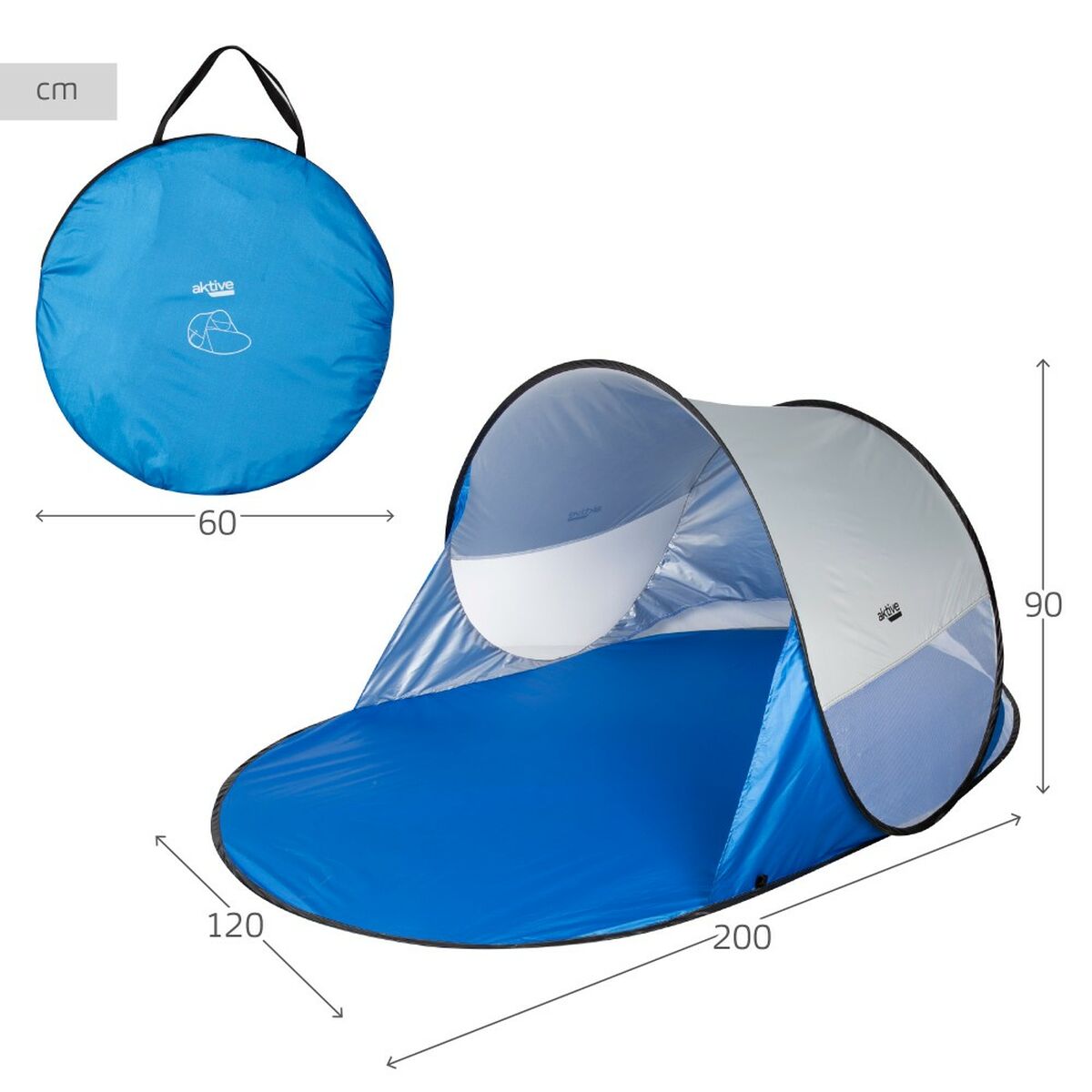 Strandtält Aktive Polyester 200 x 90 x 120 cm finns hos Aktivcamping